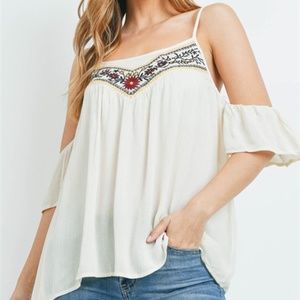 Cold Shoulder Boho Style top